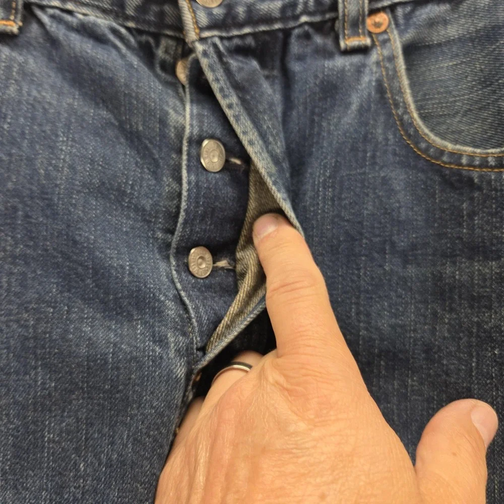 VTG Levis Jeans Mens Blue 1901 Special Edition Buckle Back Zip Fly Fits 34x32